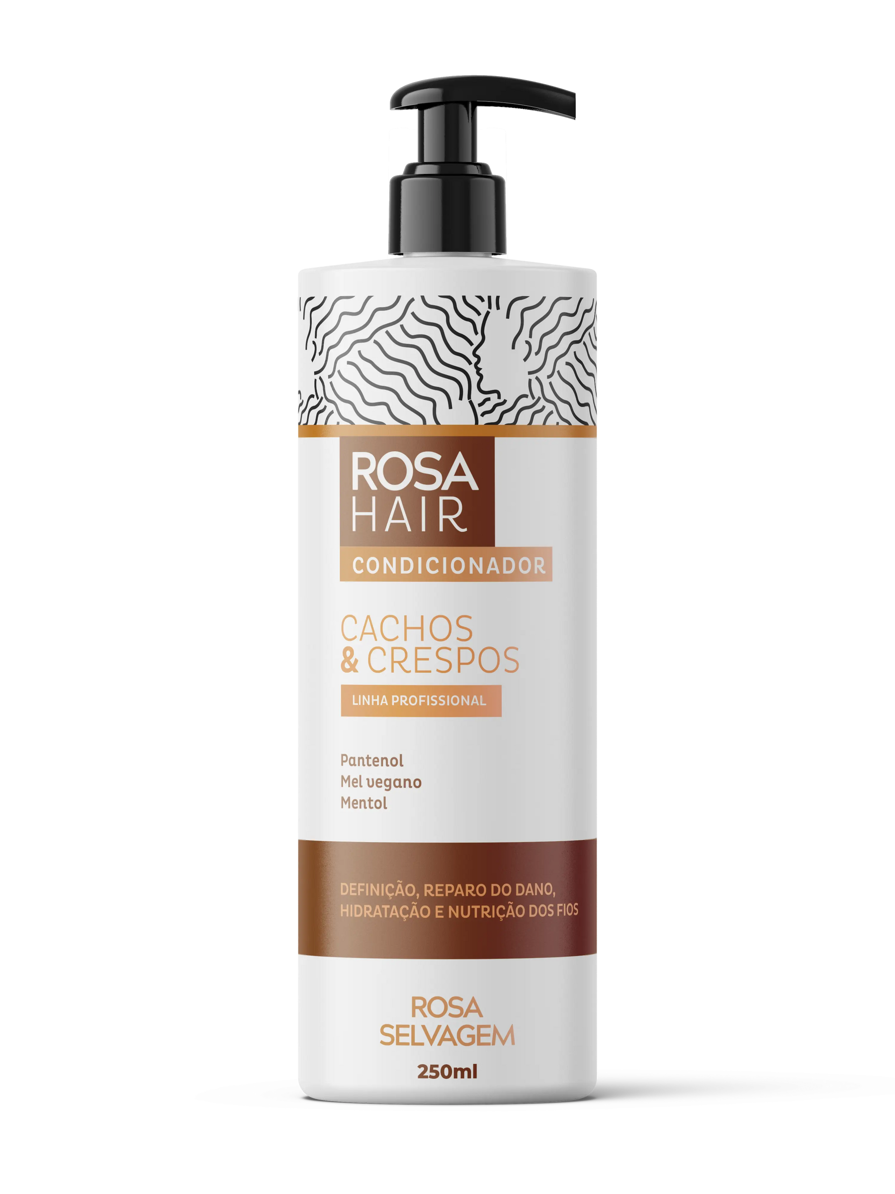 Condicionador Rosa Hair Cachos e Crespos