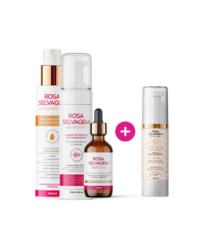 KIT COMPLETO ANTI ACNE ROSA SELVAGEM