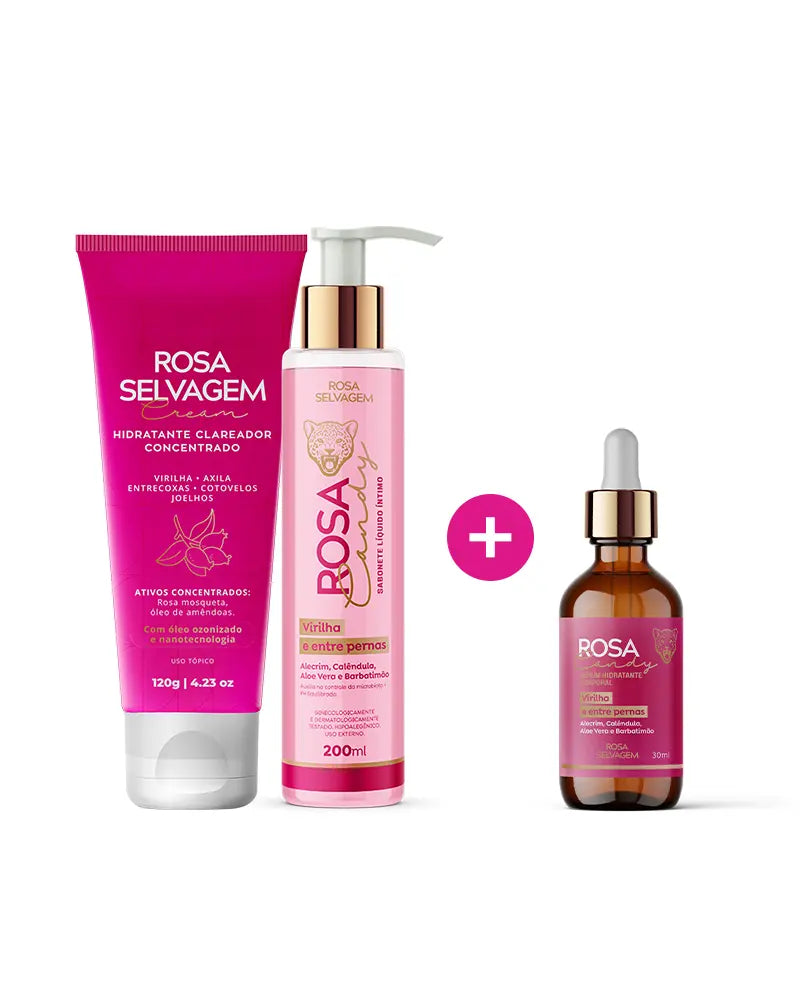 KIT ROSA CANDY - CLAREAMENTO ÍNTIMO + ROSA CREAM