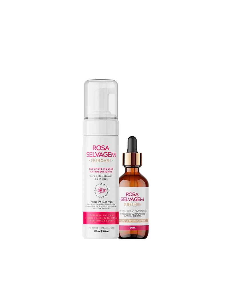 Espuma Rosa Selvagem + Serum Lifting e Anti-Aging